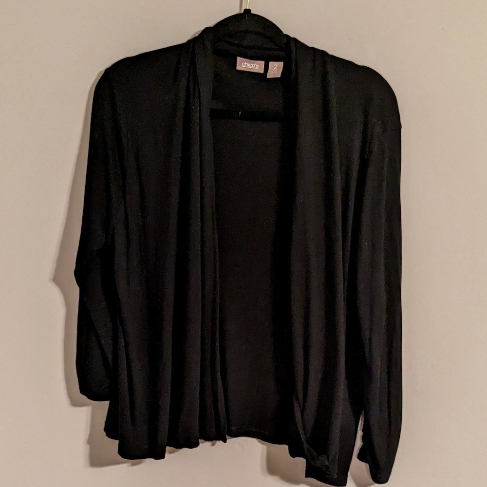 Chico's Soft, Swingy Black Sweater, Chico's Size 2